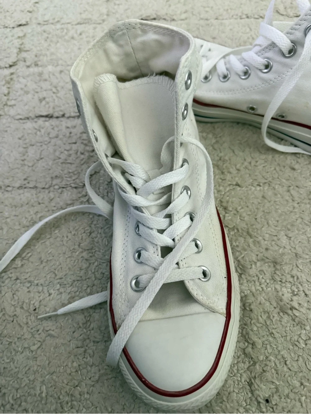 Converse white high top sneakers
